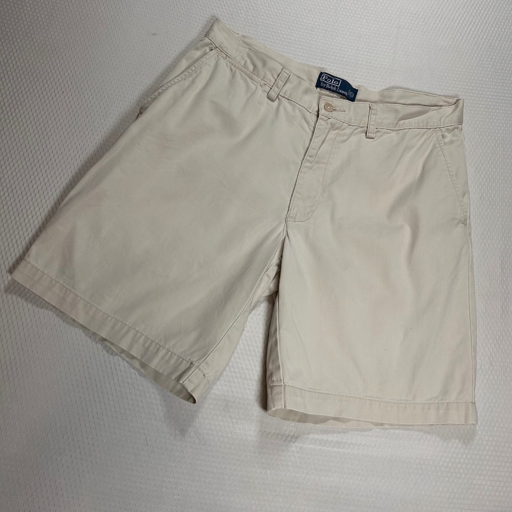Polo Ralph Lauren‎ Classic Chino Shorts Mens 33 Tan Khaki Cotton Twill Preppy